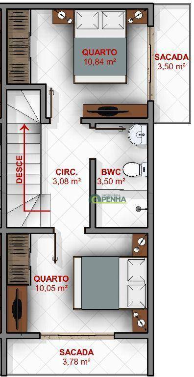 Sobrado à venda com 2 quartos, 78m² - Foto 6