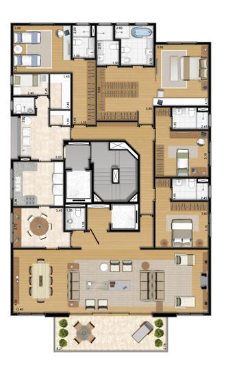 Apartamento à venda com 4 quartos, 281m² - Foto 4