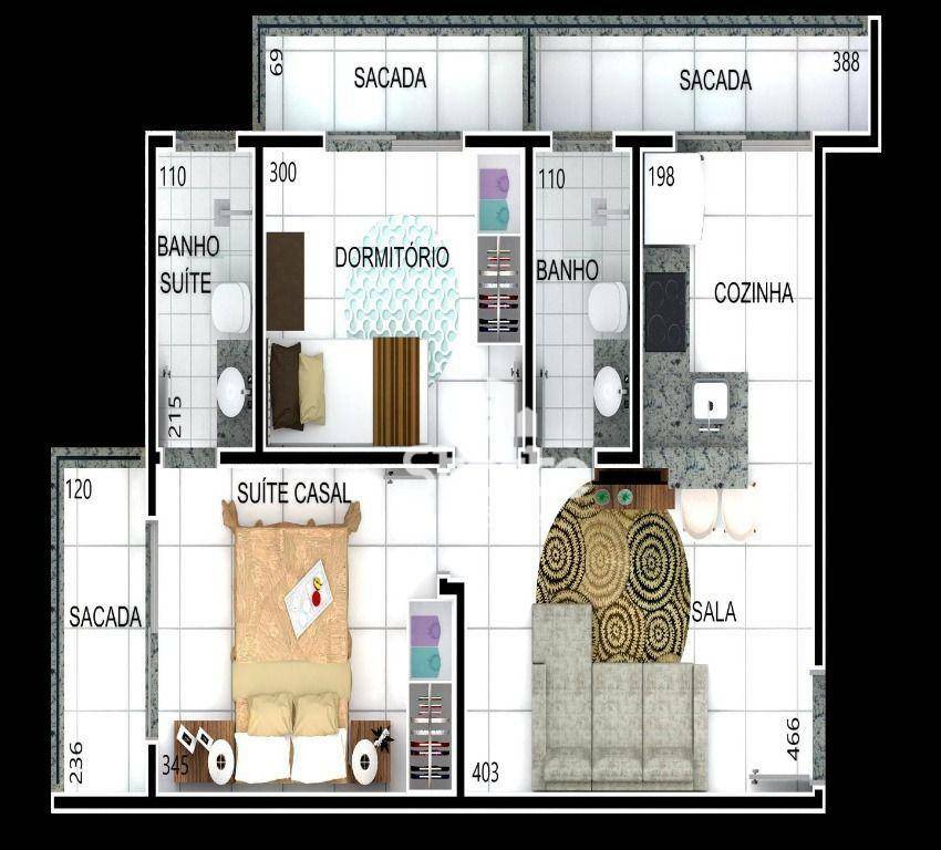 Apartamento à venda com 2 quartos, 47m² - Foto 9