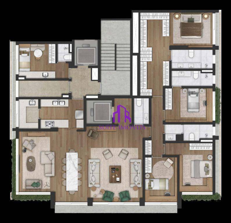 Apartamento à venda com 4 quartos, 284m² - Foto 3