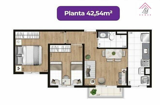 Apartamento à venda com 2 quartos, 42m² - Foto 21