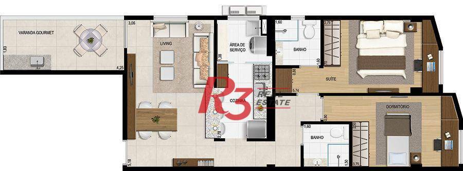 Apartamento à venda com 1 quarto, 59m² - Foto 40