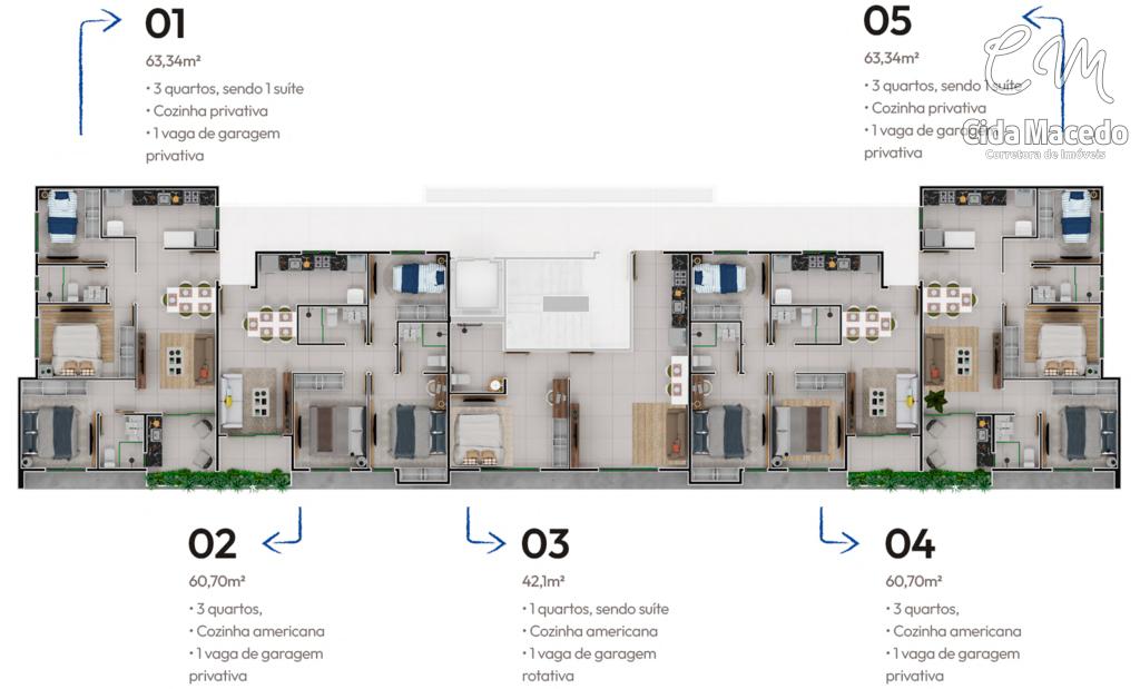 Apartamento à venda com 3 quartos, 63m² - Foto 12