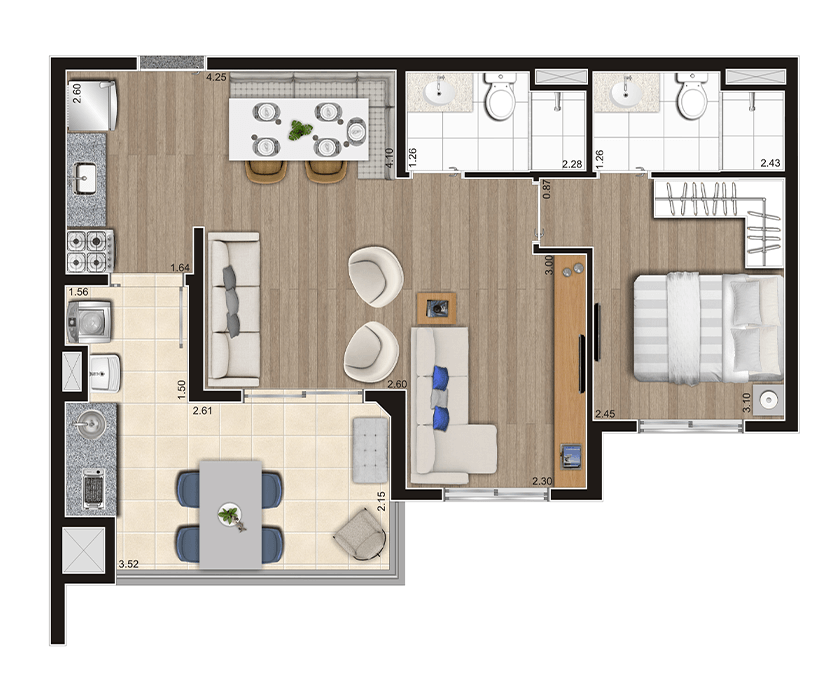 Apartamento à venda com 2 quartos, 5633m² - Foto 28