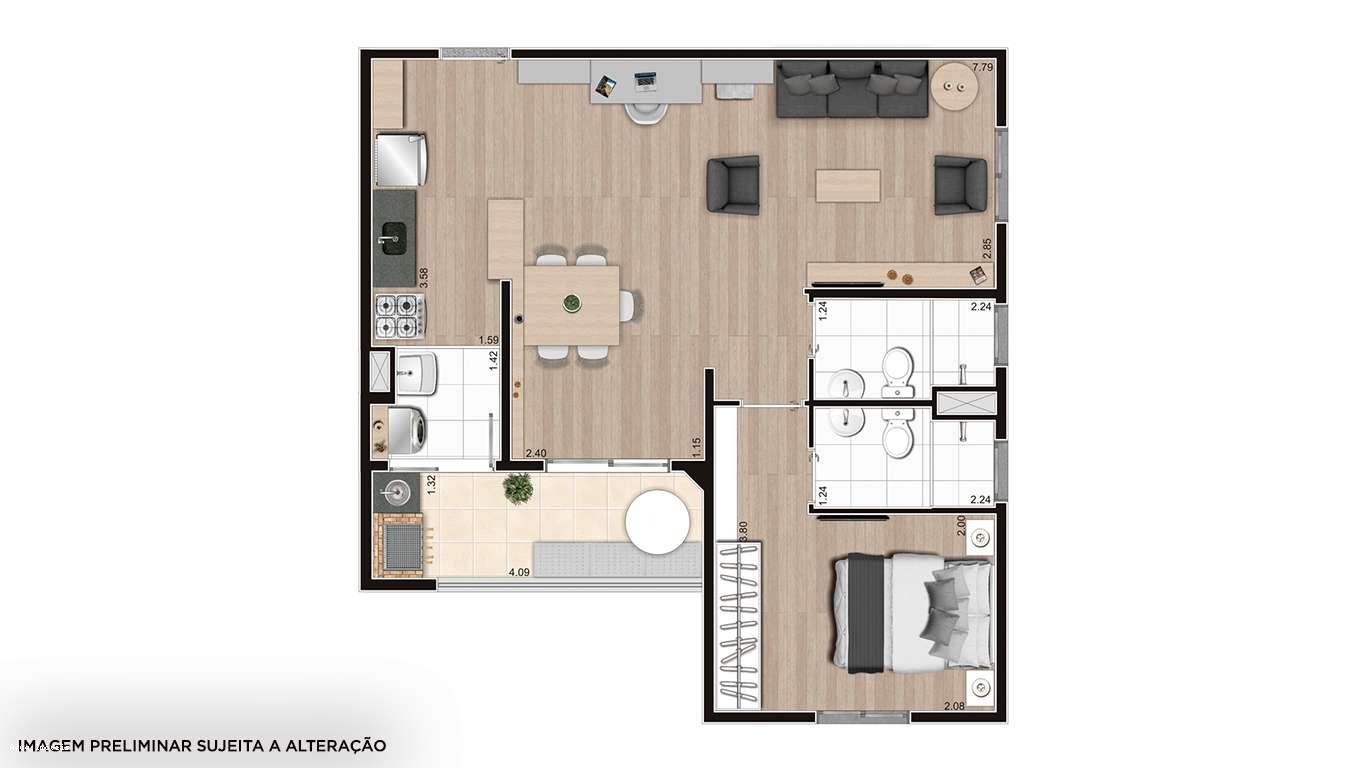 Apartamento à venda com 2 quartos, 60m² - Foto 19