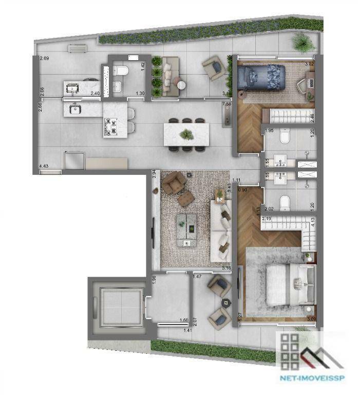 Apartamento à venda com 2 quartos, 112m² - Foto 16