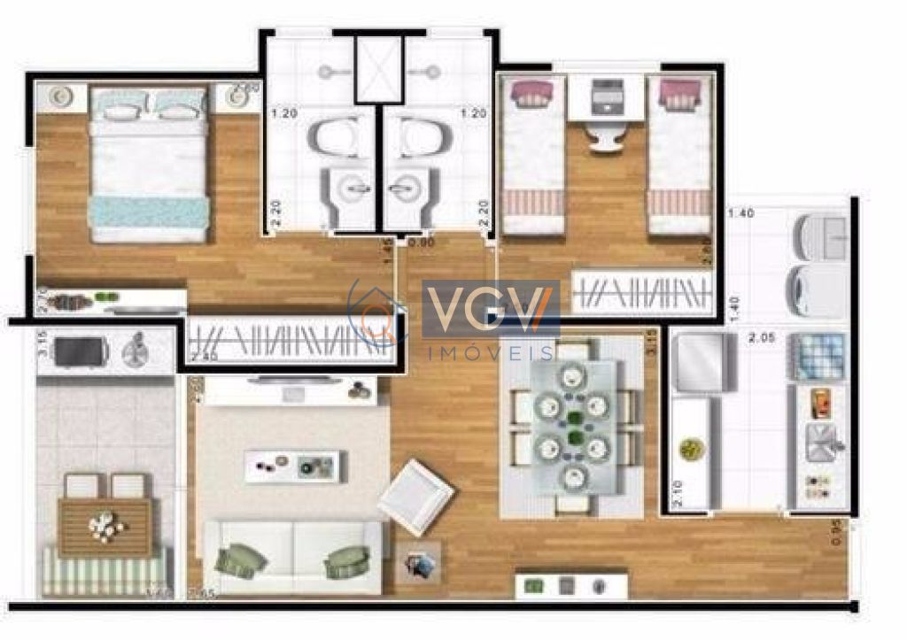 Apartamento para alugar com 2 quartos, 63m² - Foto 15