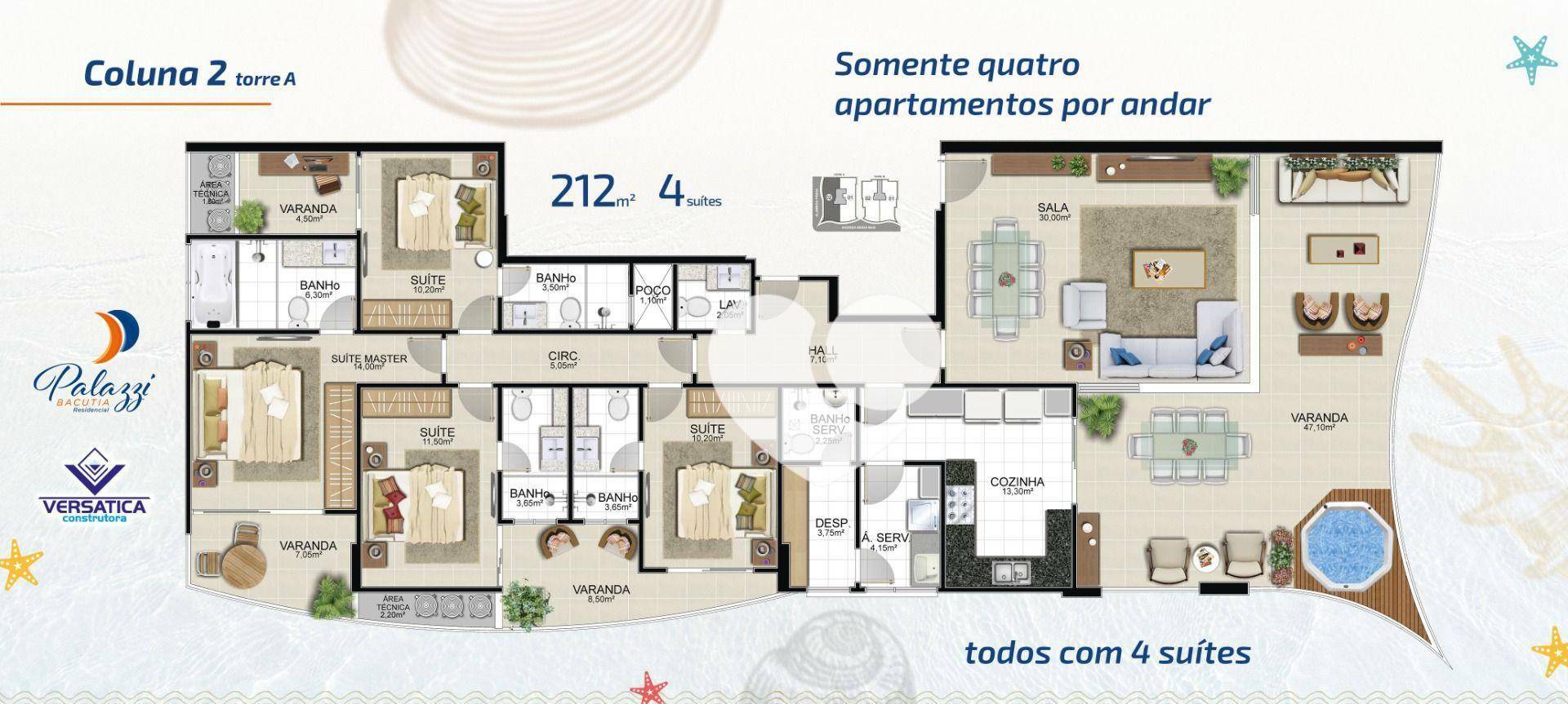 Apartamento à venda com 4 quartos, 204m² - Foto 9