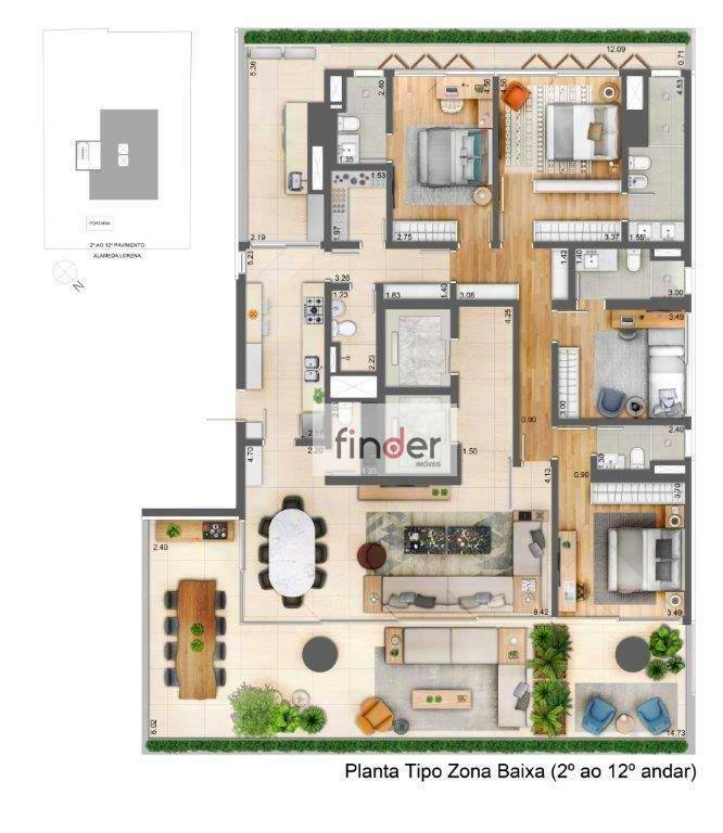 Apartamento à venda com 4 quartos, 263m² - Foto 20