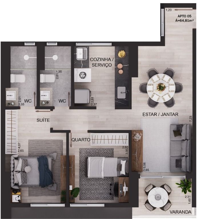 Apartamento à venda com 2 quartos, 64m² - Foto 23