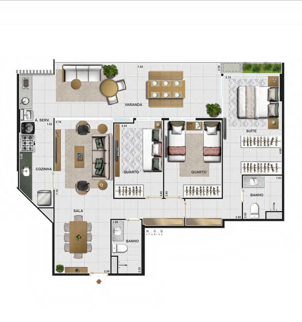 Apartamento à venda com 3 quartos, 9568m² - Foto 10