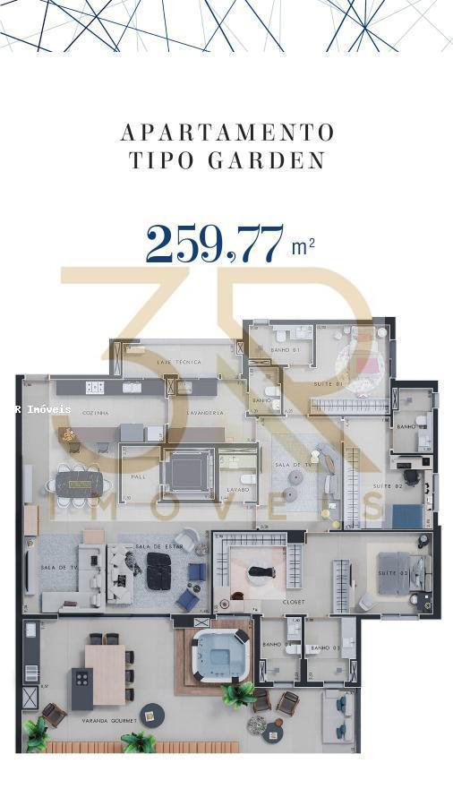 Apartamento à venda com 3 quartos, 259m² - Foto 2