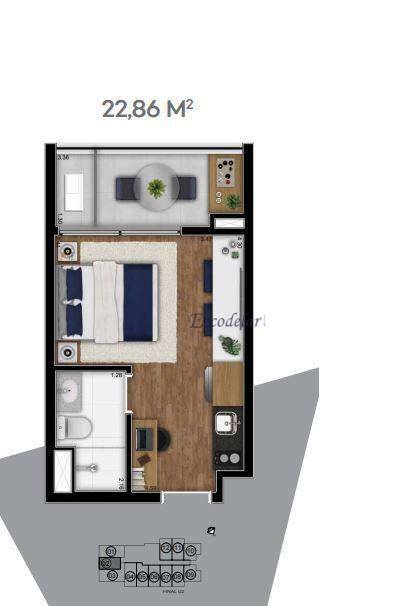 Apartamento à venda com 1 quarto, 30m² - Foto 14