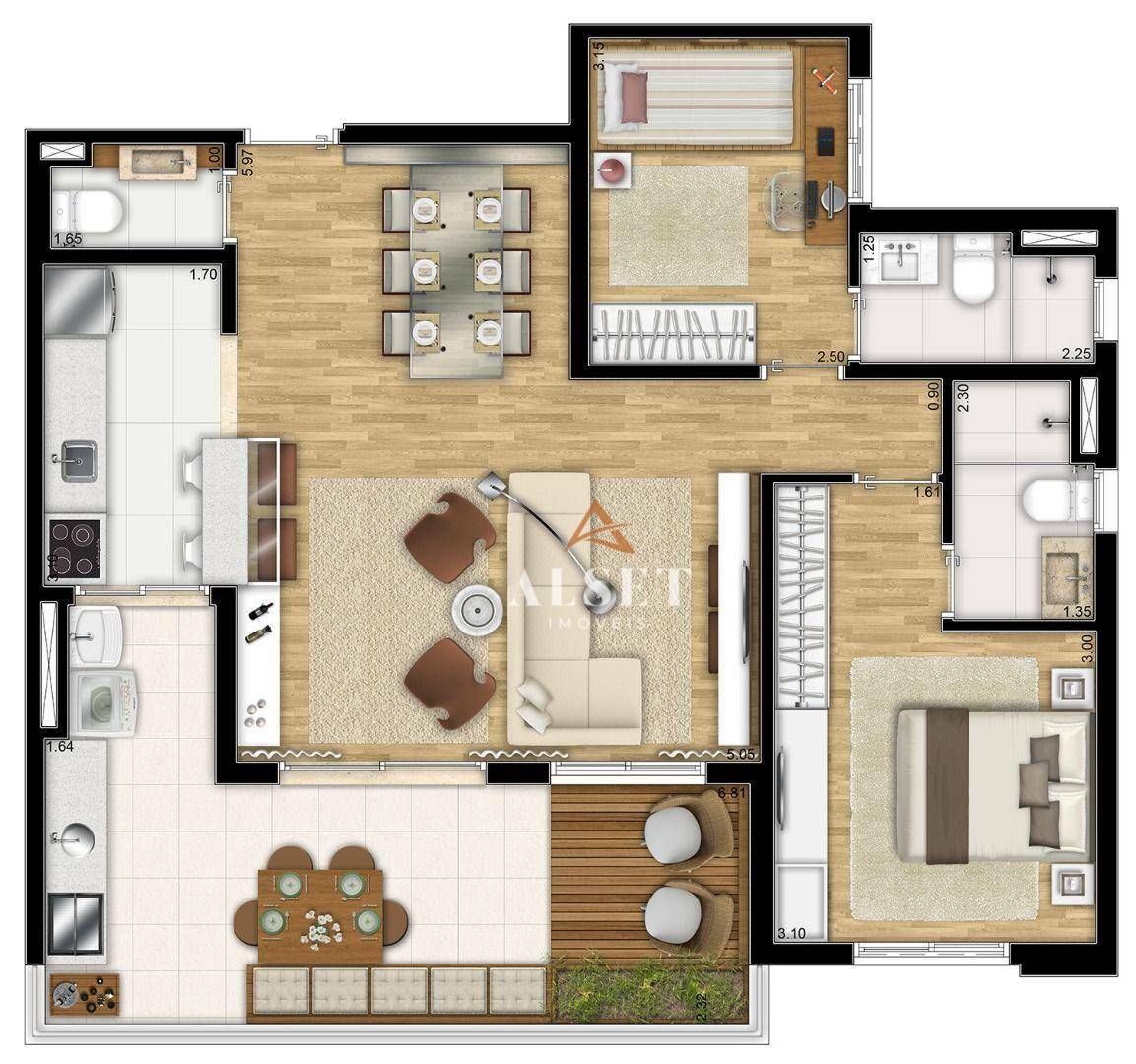 Apartamento à venda com 2 quartos, 92m² - Foto 50