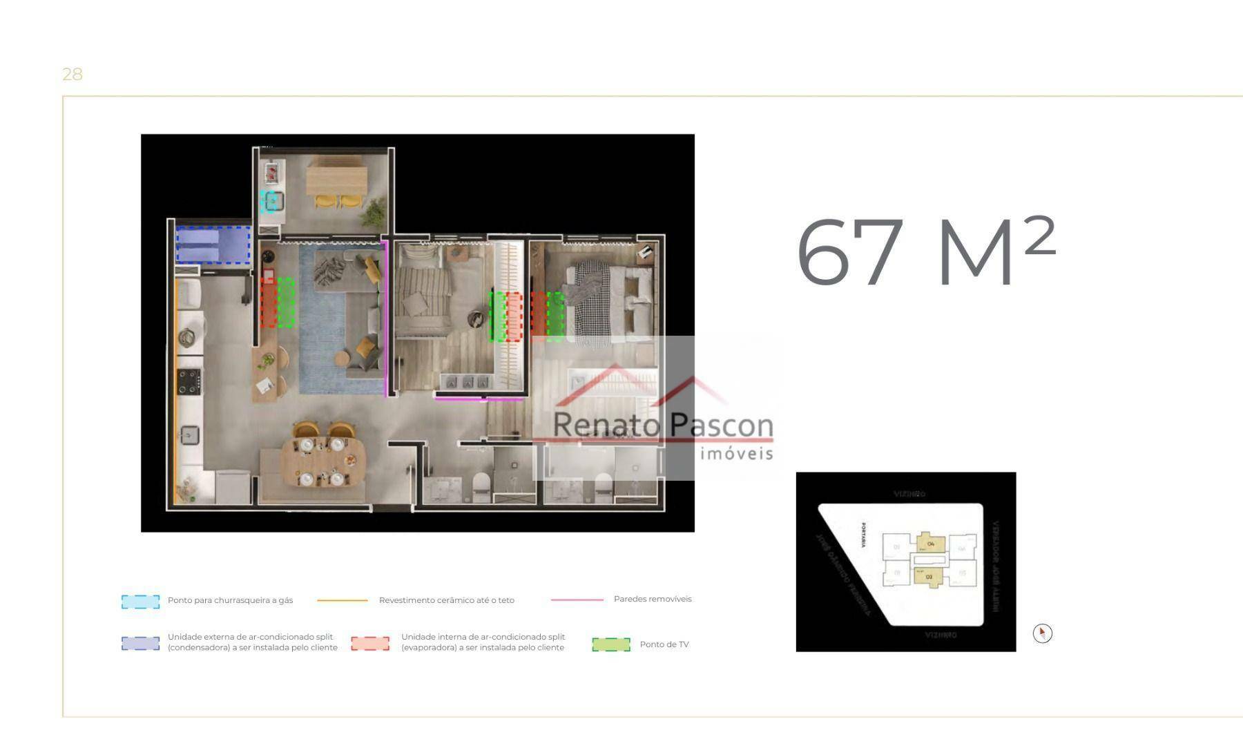 Apartamento à venda com 2 quartos, 67m² - Foto 19