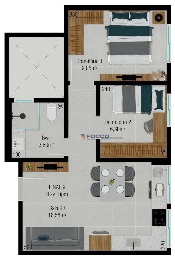 Apartamento à venda com 2 quartos, 44m² - Foto 49