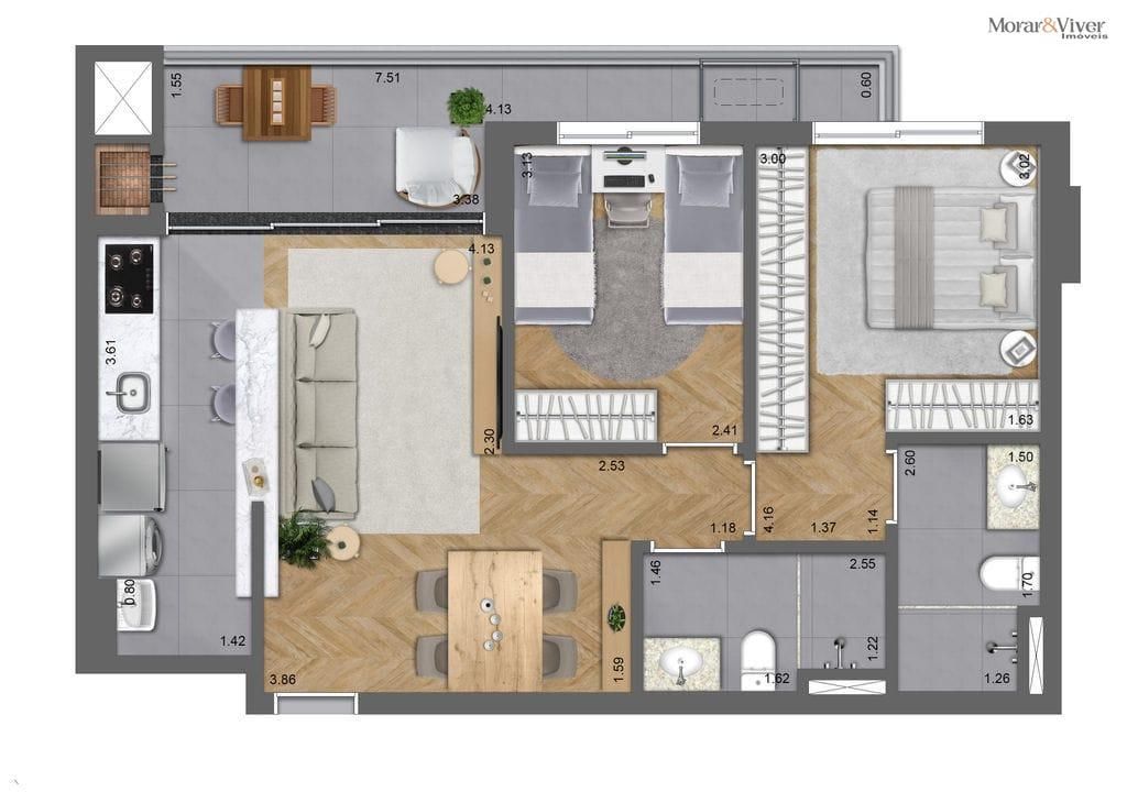 Apartamento à venda com 2 quartos, 69m² - Foto 43