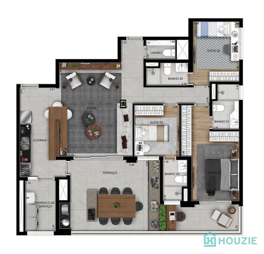 Apartamento à venda com 3 quartos, 134m² - Foto 28