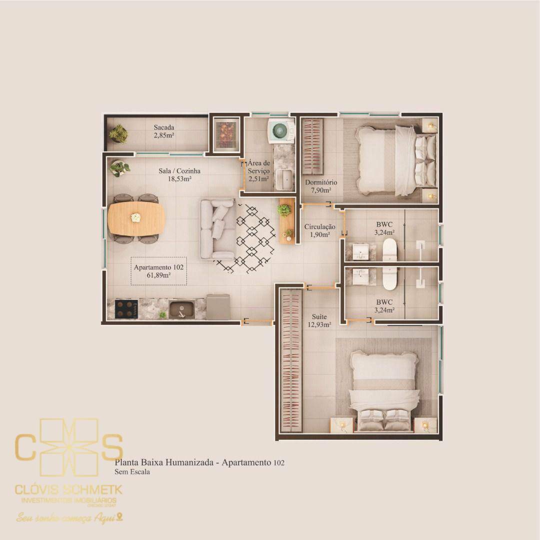 Apartamento à venda com 3 quartos, 81m² - Foto 4