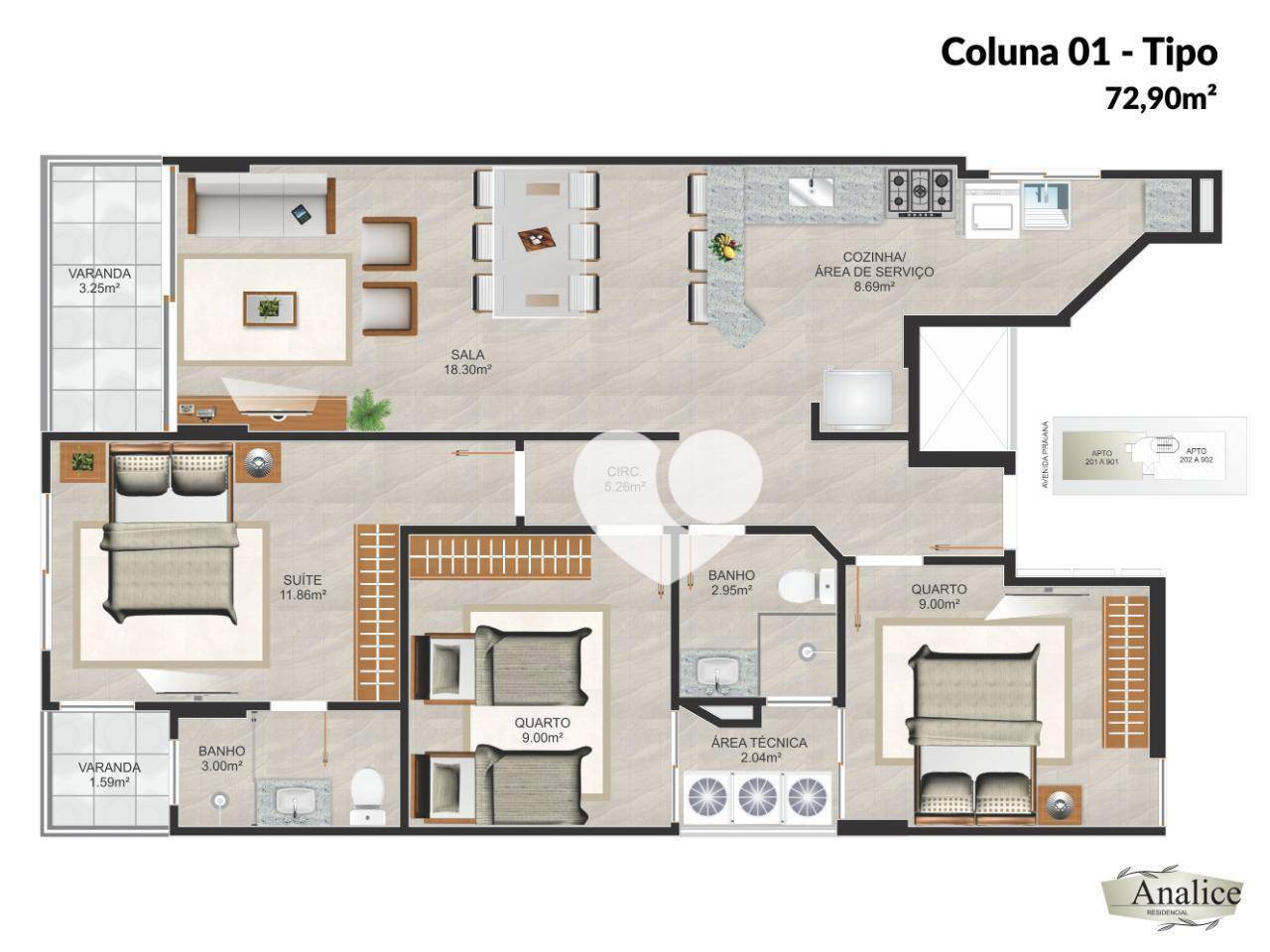 Apartamento à venda com 2 quartos, 72m² - Foto 25