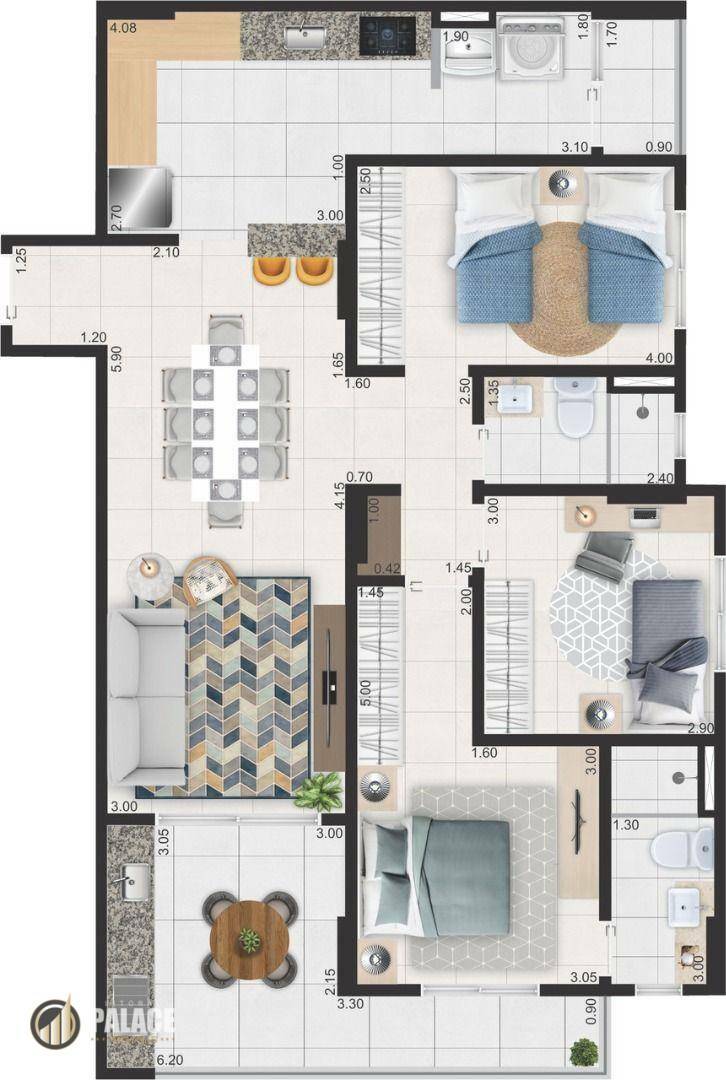 Apartamento à venda com 3 quartos, 104m² - Foto 23