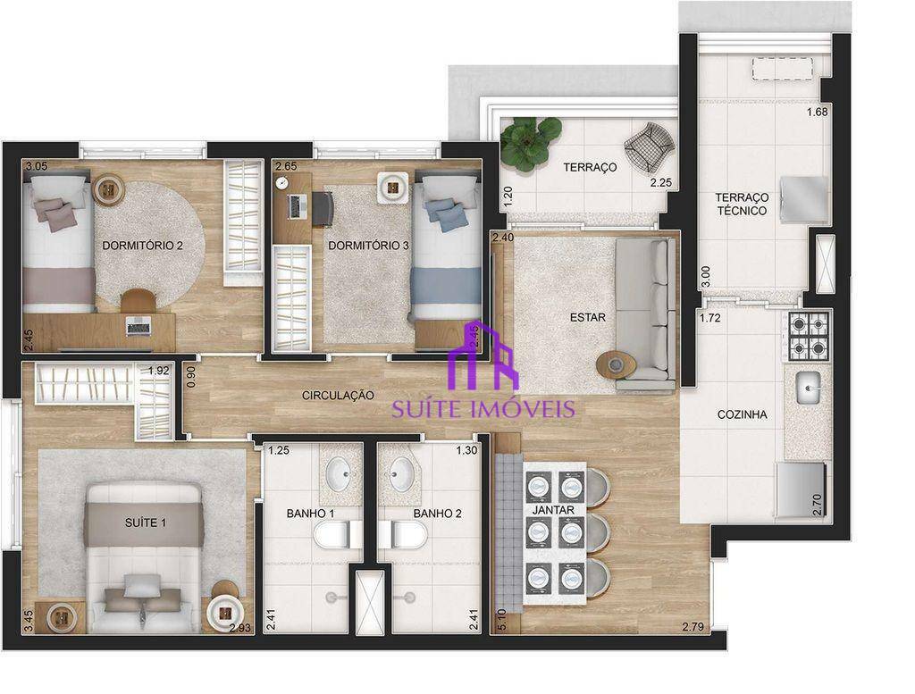 Apartamento à venda com 1 quarto, 44m² - Foto 46