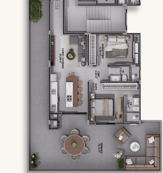 Apartamento à venda com 2 quartos, 141m² - Foto 2