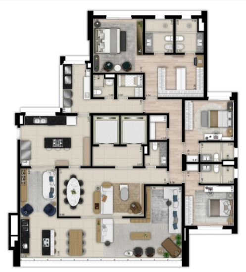 Apartamento à venda com 3 quartos, 277m² - Foto 28