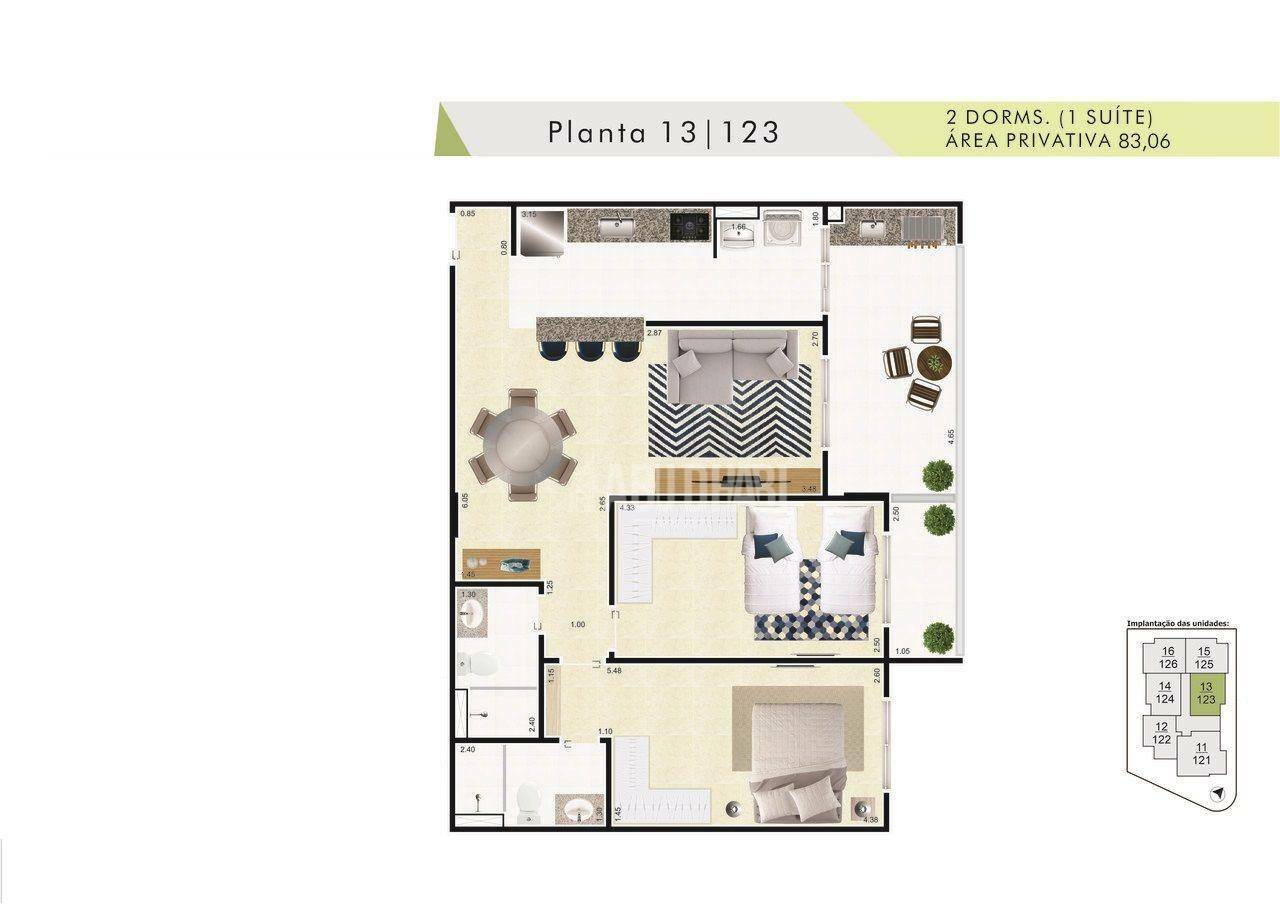 Apartamento à venda com 2 quartos, 83m² - Foto 9