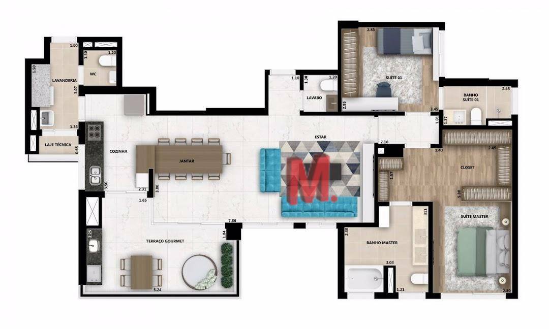 Apartamento à venda com 3 quartos, 111m² - Foto 28