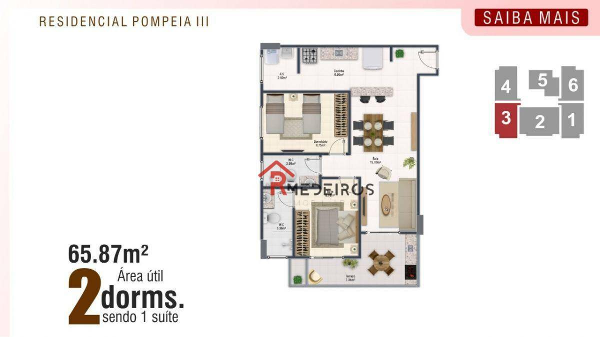 Apartamento à venda com 2 quartos, 65m² - Foto 4