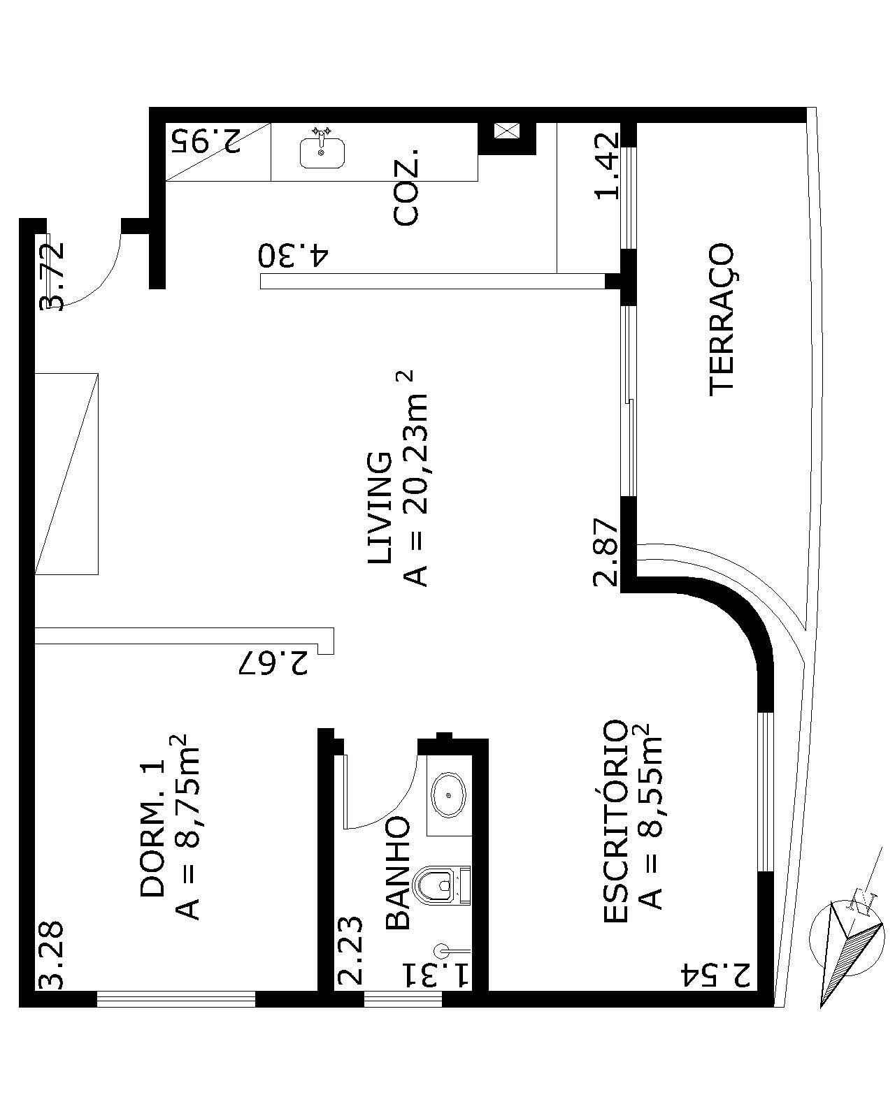 Apartamento à venda com 1 quarto, 41m² - Foto 7