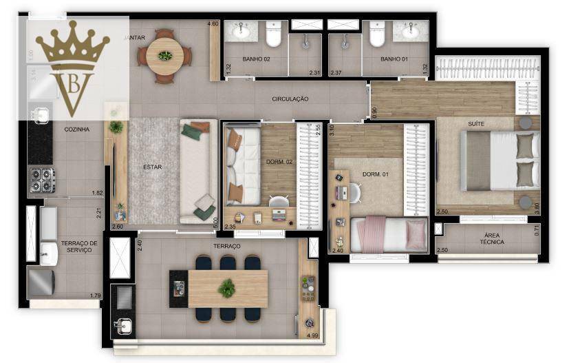 Apartamento à venda com 3 quartos, 84m² - Foto 18