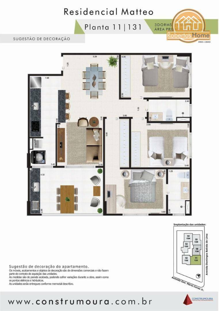 Apartamento à venda com 2 quartos, 72m² - Foto 6