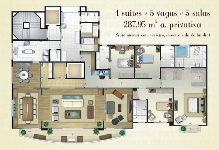 Apartamento à venda com 4 quartos, 288m² - Foto 4