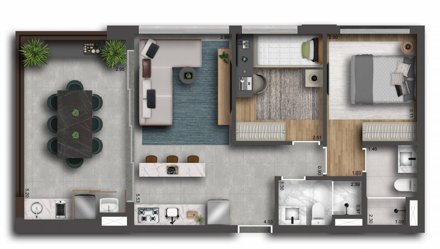 Apartamento à venda com 2 quartos, 68m² - Foto 3