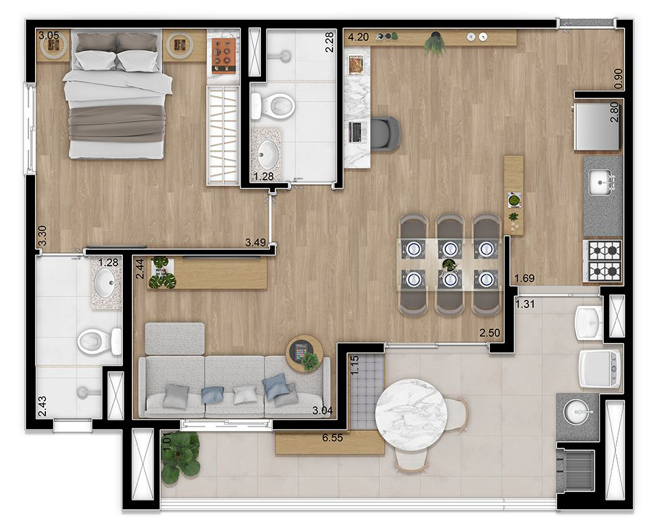 Apartamento à venda com 2 quartos, 6285m² - Foto 12