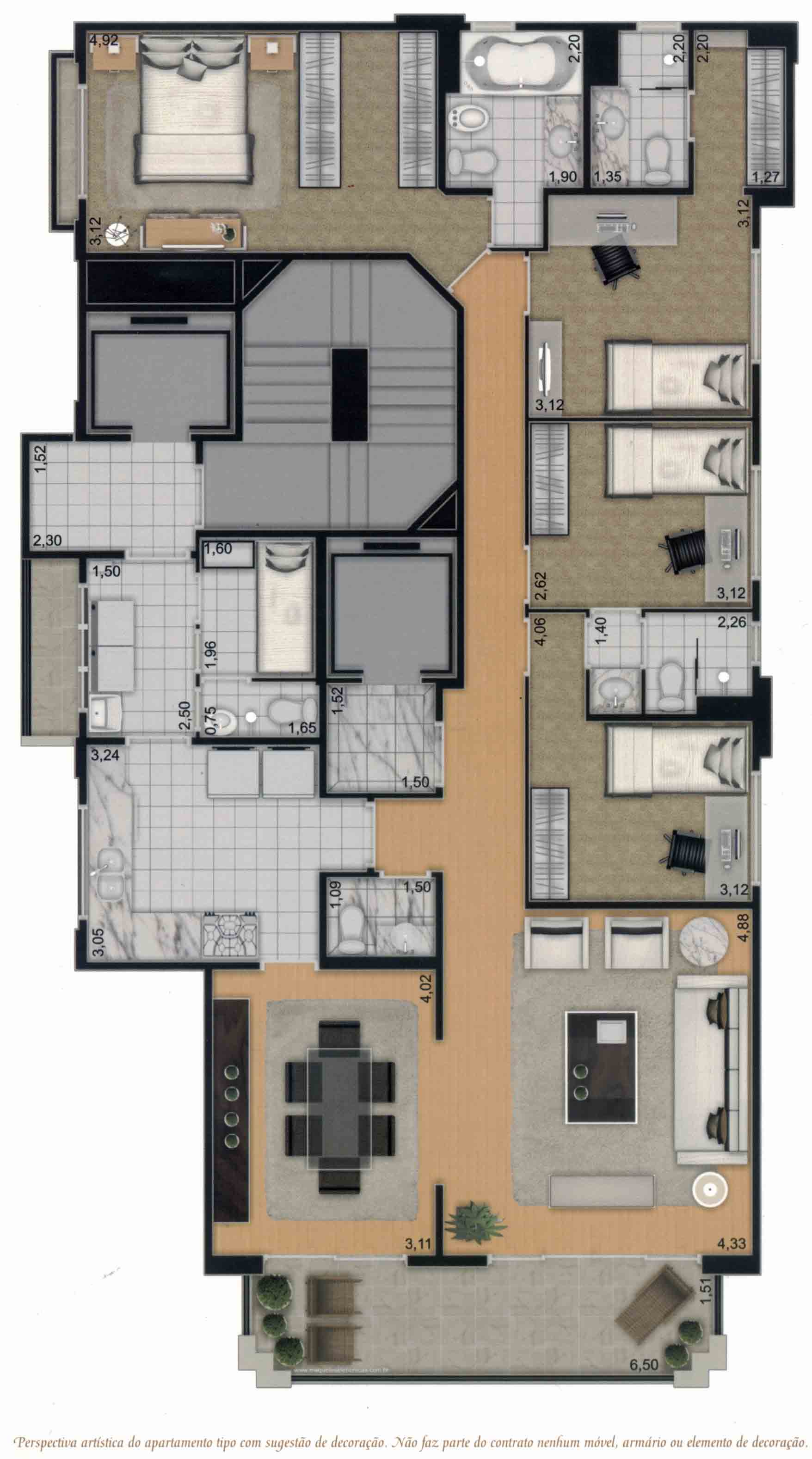 Apartamento à venda com 4 quartos, 151m² - Foto 3