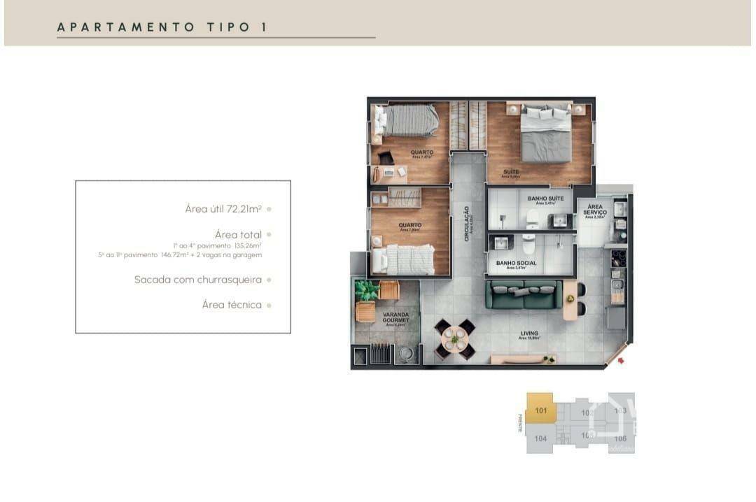 Apartamento à venda com 3 quartos, 71m² - Foto 20