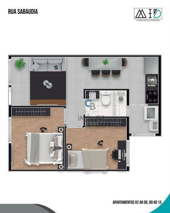 Apartamento à venda com 2 quartos, 41m² - Foto 14