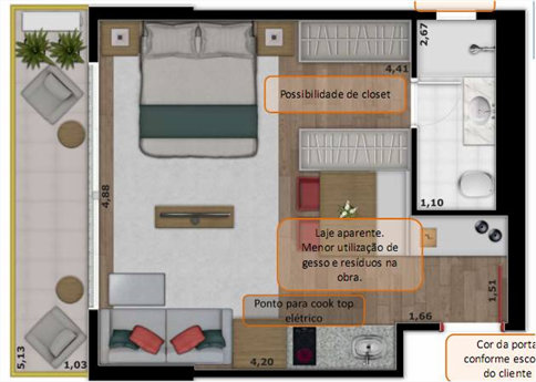 Apartamento à venda com 1 quarto, 58m² - Foto 4