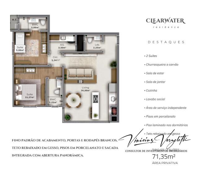 Apartamento à venda com 2 quartos, 71m² - Foto 10