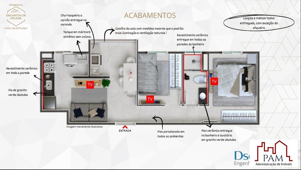 Apartamento à venda com 2 quartos, 39m² - Foto 10