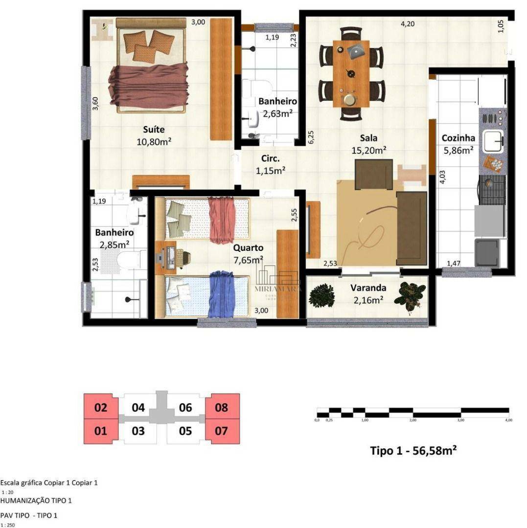 Apartamento à venda com 2 quartos, 56m² - Foto 15