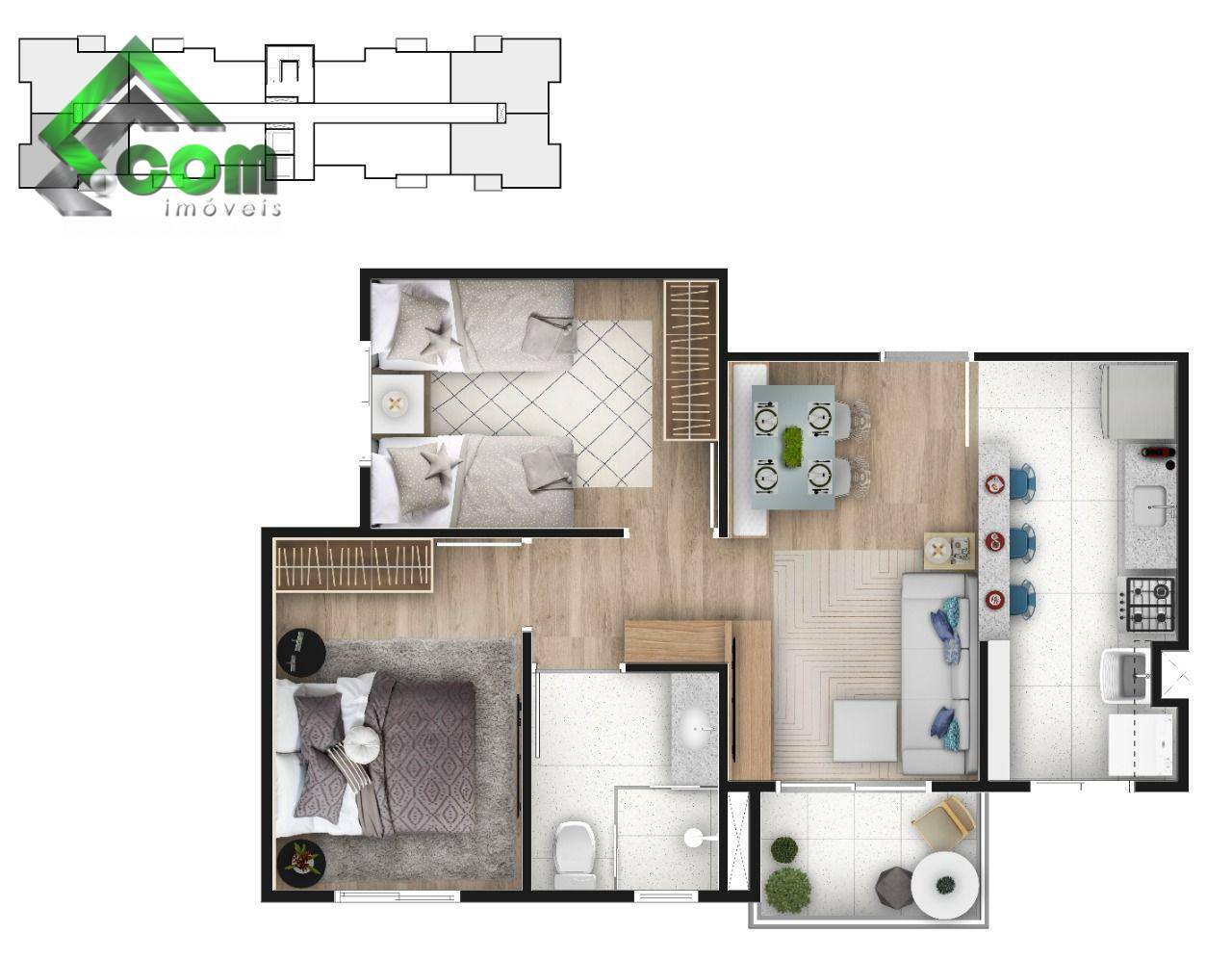 Apartamento à venda com 2 quartos, 66m² - Foto 13