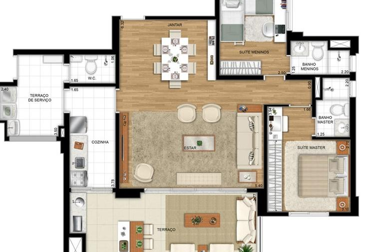 Apartamento à venda com 2 quartos, 104m² - Foto 8