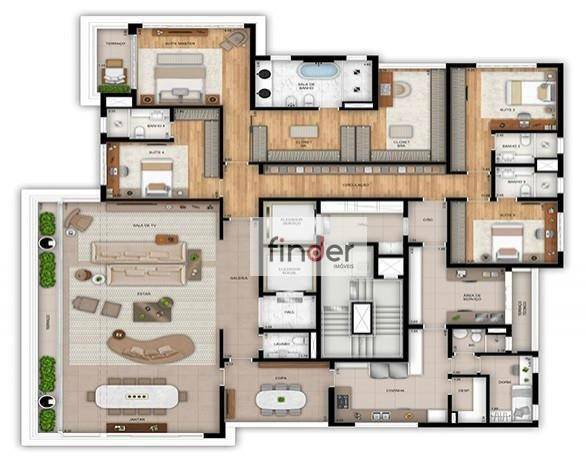 Apartamento à venda com 4 quartos, 355m² - Foto 6