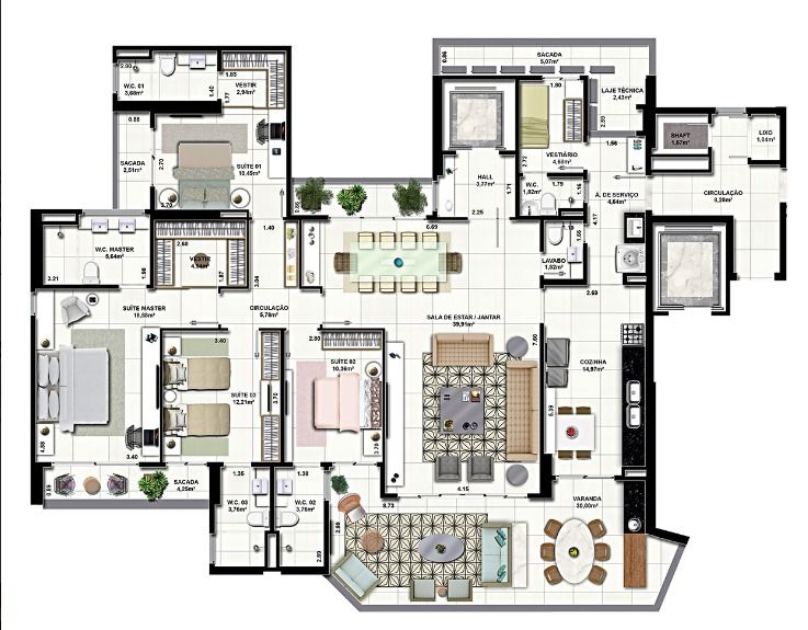 Apartamento à venda com 4 quartos, 231m² - Foto 12