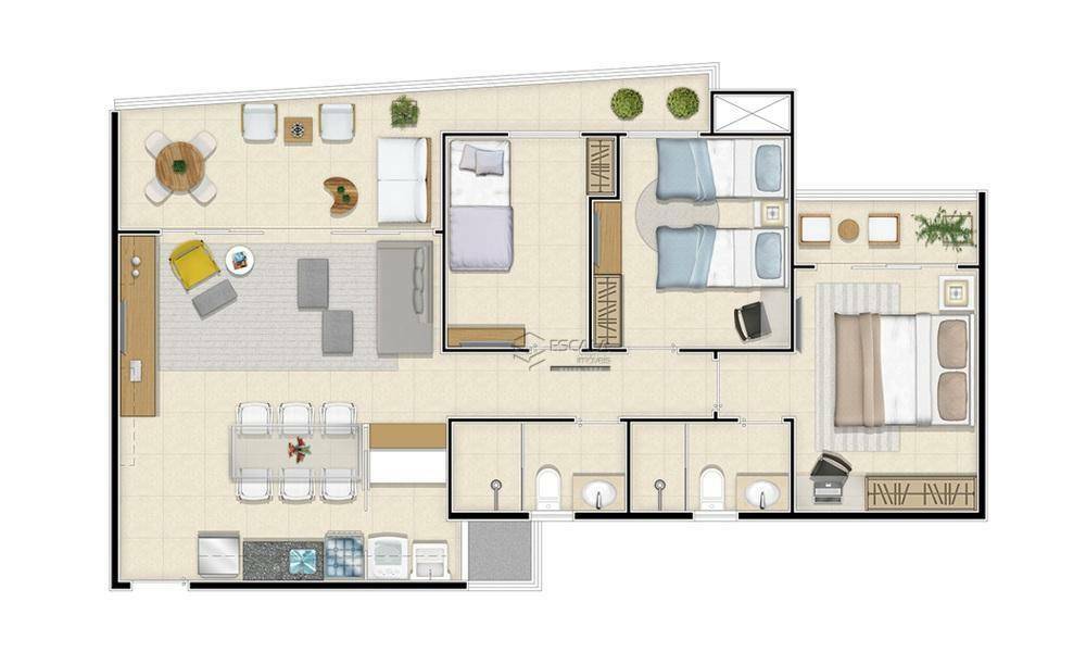 Apartamento à venda com 3 quartos, 80m² - Foto 18