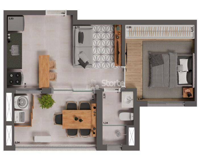 Apartamento à venda com 1 quarto, 42m² - Foto 19